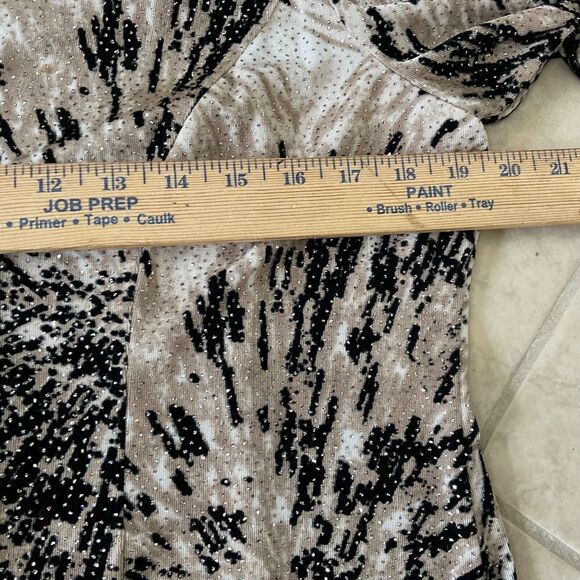 VTG. Jeanne Alexander Women’s XLP Jacket Blazer Black Gold Glitter Sparkly - Picture 8 of 11